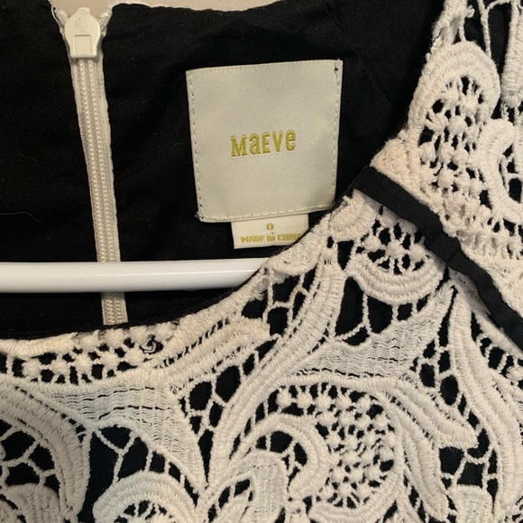 Anthropologie Maeve Crochet Peplum Top, size 0 - Picture 6 of 7